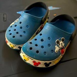 Toddler size 9 Mickey crocs